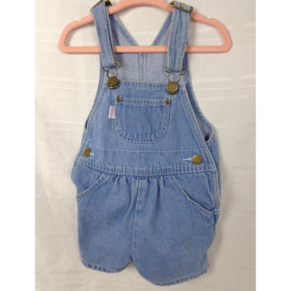 One Pieces Vintage Liberty Shortall Bubble Overalls Shorts Blue Denim